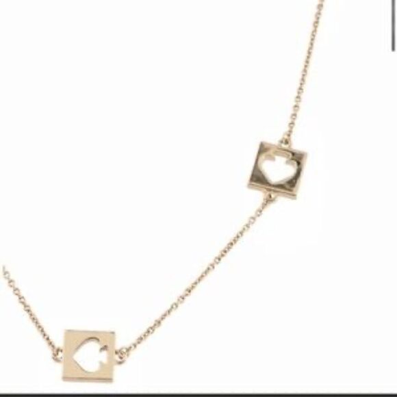♠️ Kate Spade Gold Long Necklace KS LOGO♠️ - Picture 3 of 8